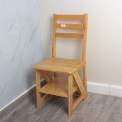 كرسي خشبي وسلم 2 × 1 من الخشب المتين عالي الجودة