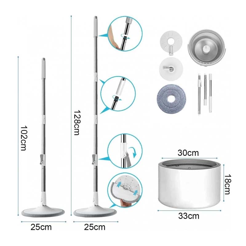 ممسحة دائرية ذكية بعزل الماء المتسخ عن النظيف