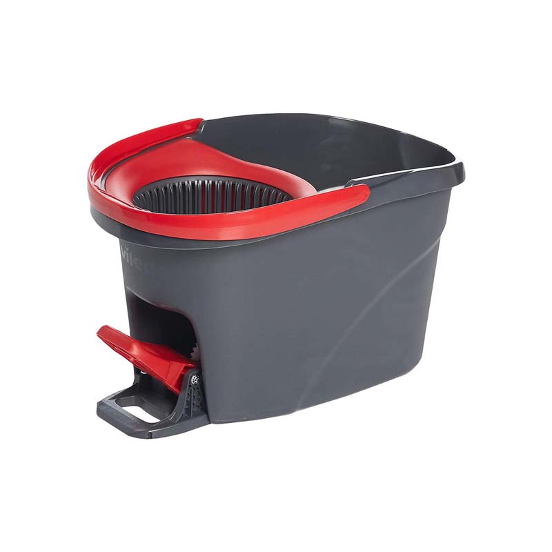 فيليدا | ممسحة بدلو  سهلة العصر والتنظيف مع دواسة قدم من فيلدا، ممسحة أرضية مع عصارة دوارة ورأس ممسحة من المايكروفايبر، مناسبة لجميع الأرضيات الصلبة