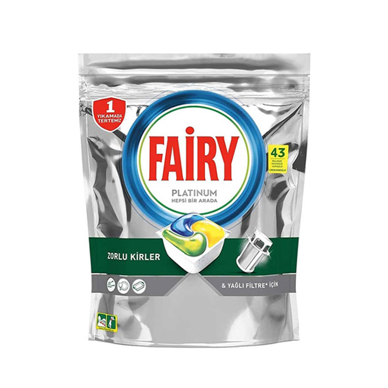 فيري بلاتينوم اقراص تنظيف الاواني في غسالة الصحون - 43 حبة