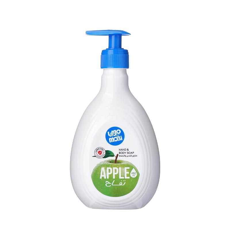 موبي صابون سائل لليدين و الجسم برائحة التفاح 450 مل
