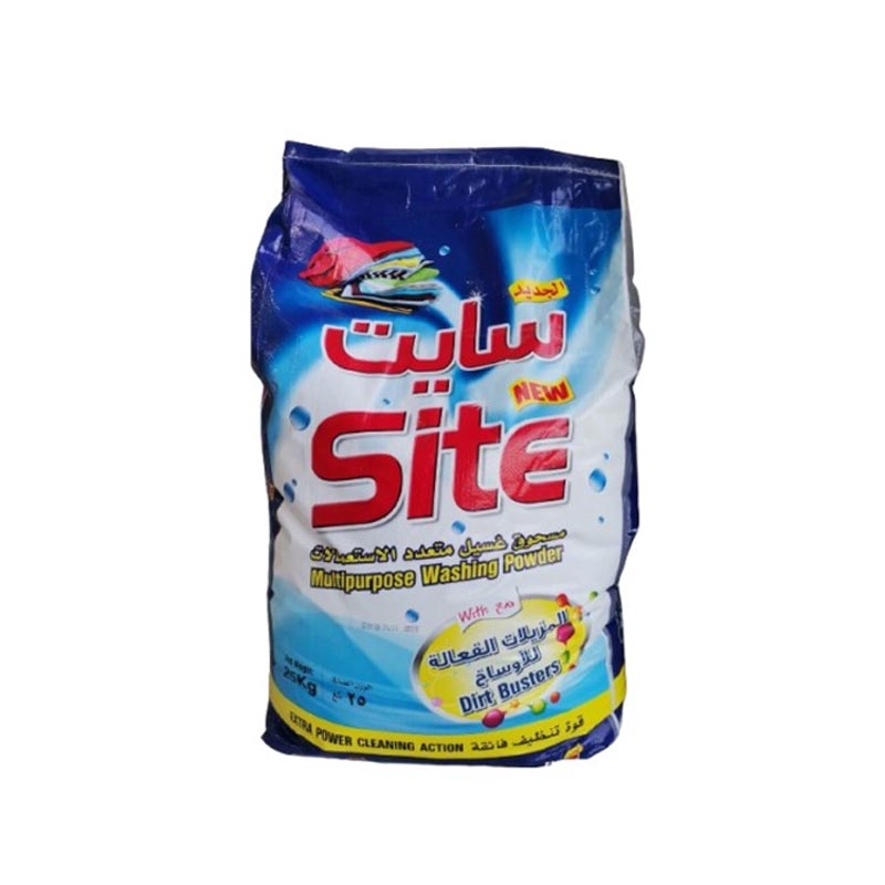 سايت مسحوق غسيل متعدد الاستعمالات 25كجم قوة تنظيف فائقة مع المزيلات الفعالة للأوساخ للغسالات العادية والغسيل اليدوي