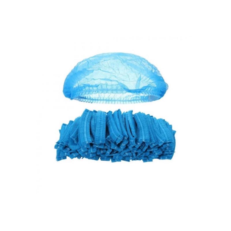 غطاء رأس أزرق 100 حبة المقاس الصغير – للرؤوس الصغيرة أو الشعر القصير مقاس 18 انش
