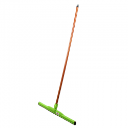 ممسحة مطاط بقاعدة بلاستك مع عصا خشب عرض 55 سم
