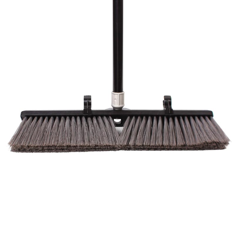 مكنسة يدوية بلاستك ناعم مع عصا حديد عرض 60 سم