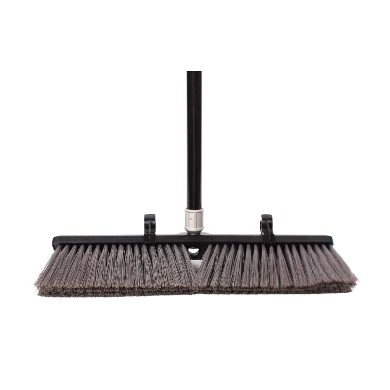 مكنسة يدوية بلاستك ناعم مع عصا حديد عرض 45 سم