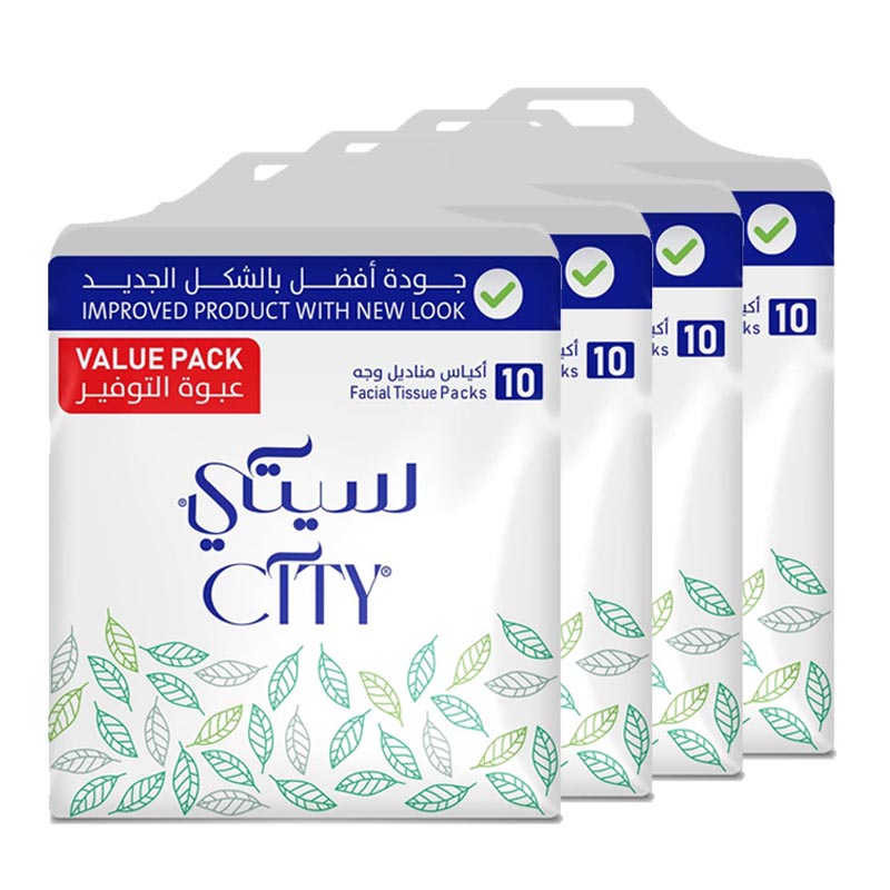 سيتي 160 منديل وجه مزدوج  × 40 عبوة ( كرتون )