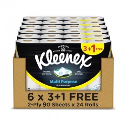 كلينكس فيفا 24 رول × 90 منشفة ورقية بيضاء مزدوجة ( كرتون )