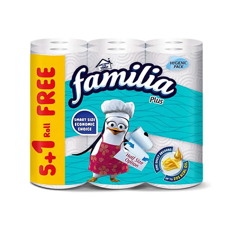 فاميليا بلس رول مطبخ 6 رول 5+1 مجانًا ( ربطة )