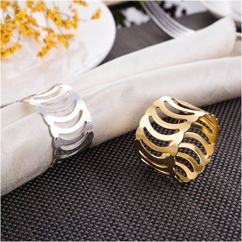 طقم 6 خواتم مناديل دائرية