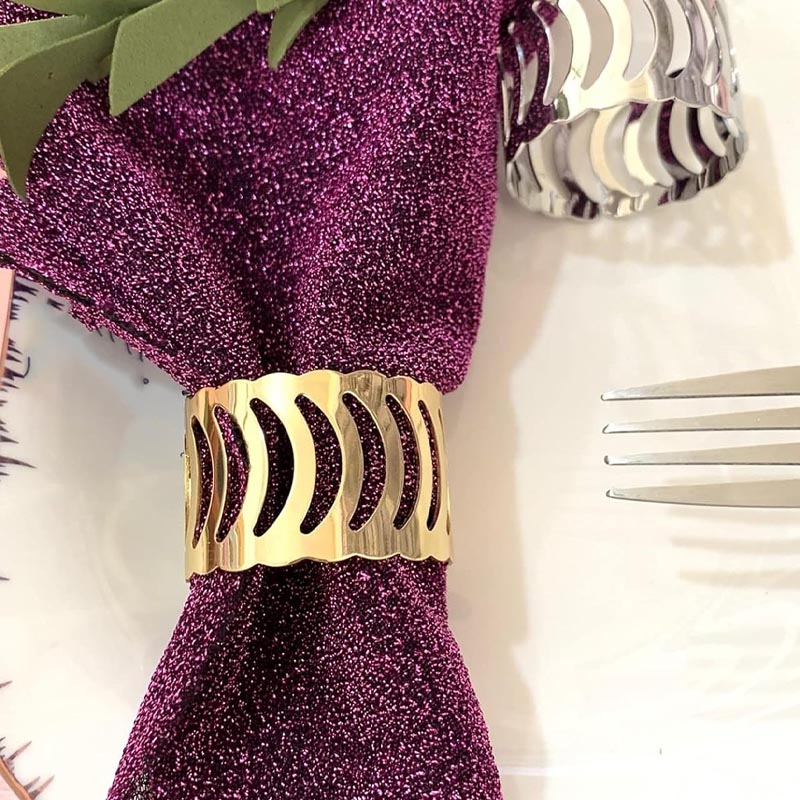 طقم 6 خواتم مناديل دائرية