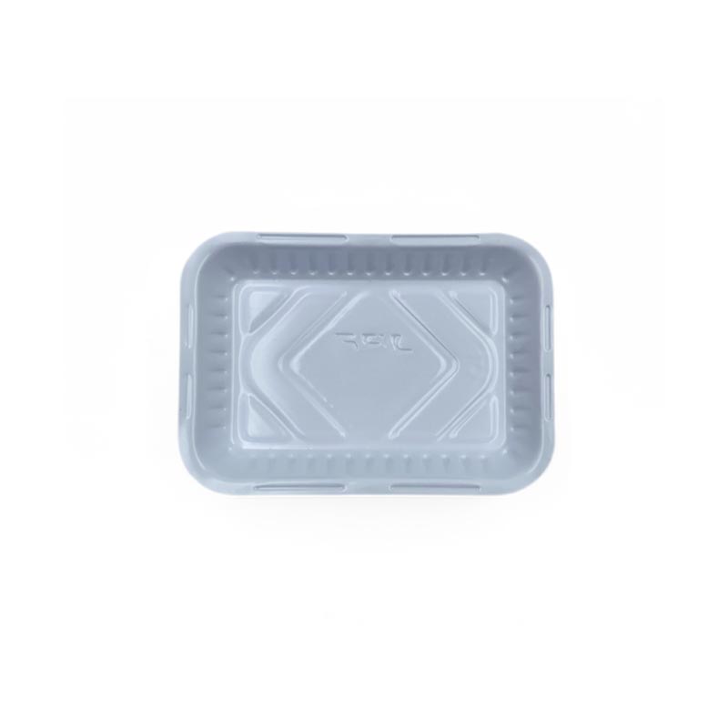 صحن بلاستيك مستطيل رقم 1 أبيض | ربطة تحتوي على 50 صحن