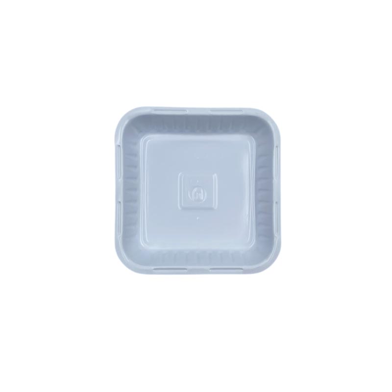 صحن بلاستيك مربع رقم 1 أبيض | 50 صحن × 20 حزمة (كرتون) – الإجمالي 1000 صحن