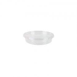 حزمة علبة بلاستيك دائرية شفافة – 25 حبة