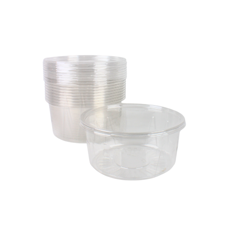 علبة بلاستيك دائرية شفافة | القطر 17 سم × العمق 8 سم – حزمة تحتوي على 10 حبات