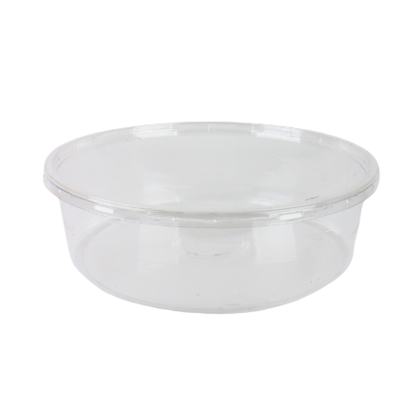 علبة بلاستيك دائرية شفافة | القطر 25 سم × العمق 8 سم – كرتون يحتوي على 100 حبة