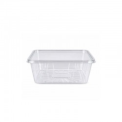 Transparent Square Plastic Container – 20×20 cm × Depth 9 cm | Pack of 5 Pieces