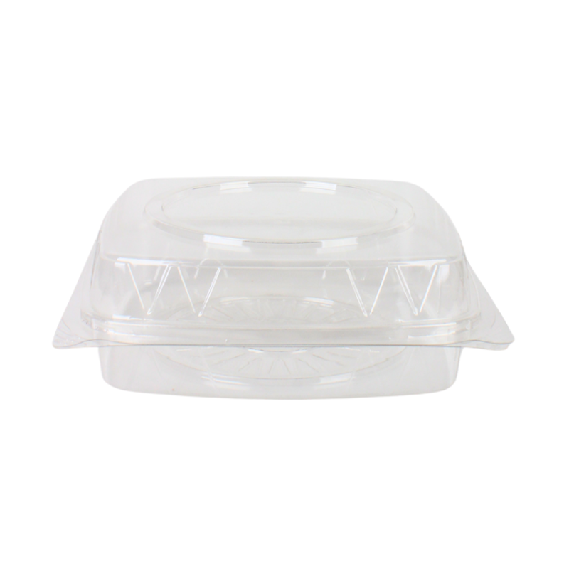 علبة بلاستيك مربعة شفافة بغطاء متصل | 20×20 سم × ارتفاع 8 سم – كرتون يحتوي على 100 حبة