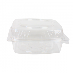 كرتون علبة بلاستيك مربعة بغطاء متصل – 100 حبة