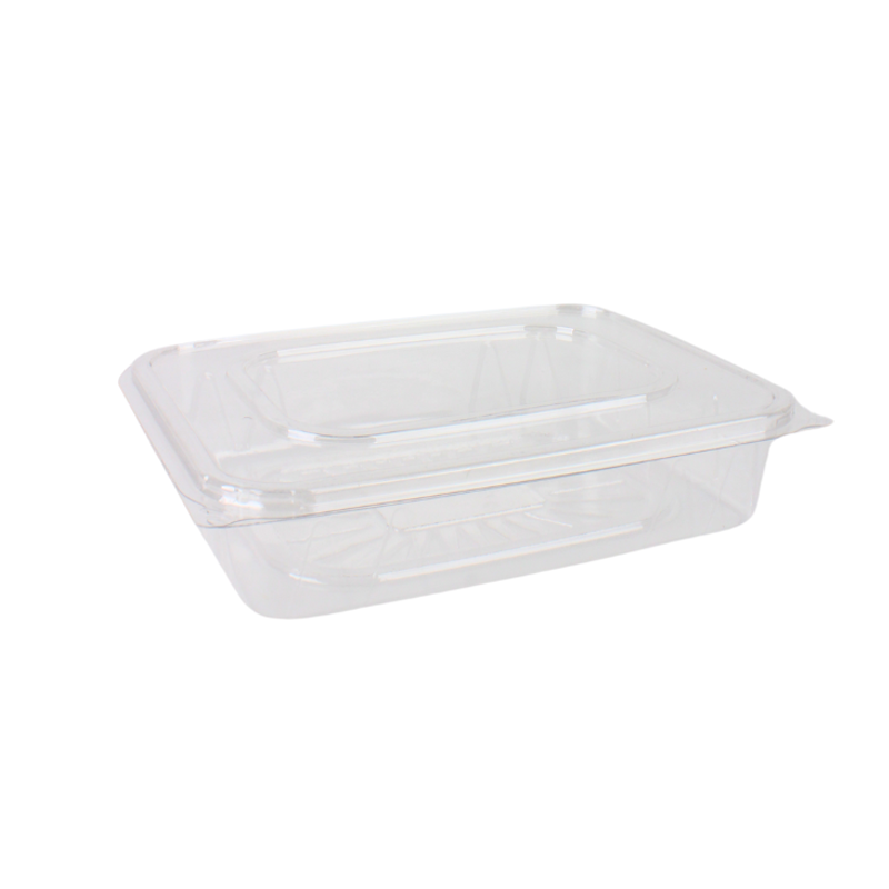 علبة بلاستيك مستطيلة بغطاء متصل شفاف | مقاس 20×15 سم × عمق 5 سم – كرتون يحتوي على 160 حبة