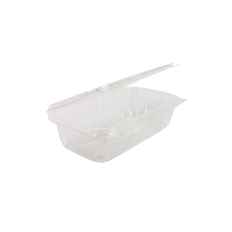 علبة بلاستيك مستطيلة شفافة بغطاء متصل | مقاس 18×9 سم × عمق 5 سم – حزمة تحتوي على 20 حبة