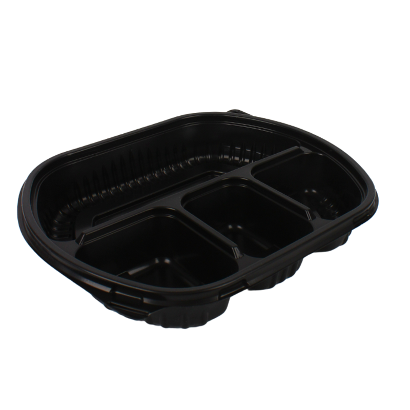 علبة طعام قابلة للاستخدام في الميكروويف – 4 أقسام – مقاس 22×18 سم × عمق إجمالي 8 سم – كرتون يحتوي على 250 حبة
