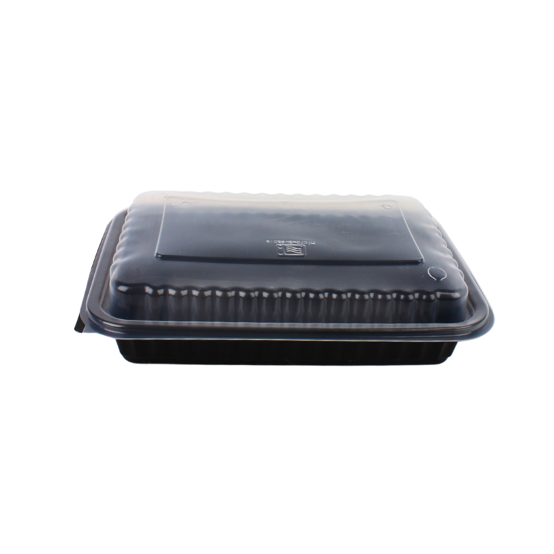 علبة طعام بلاستيك قابلة للاستخدام في المايكروويف – مستطيلة | مقاس 20×14 سم × عمق 6 سم – كرتون يحتوي على 400 حبة