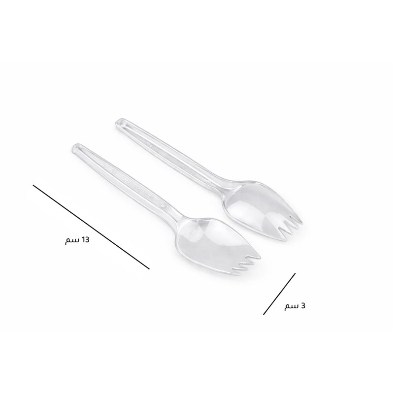 Black Plastic Spork (Spoon + Fork) – Carton of 20 bundles, each bundle contains 50 pcs (Total: 1000 pcs)