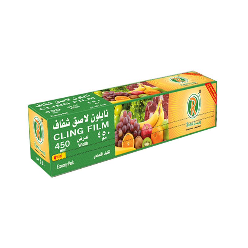 نايلون تغليف لاصق شفاف من ريما | عرض 450 ملم – حزمة تحتوي على 1 رول