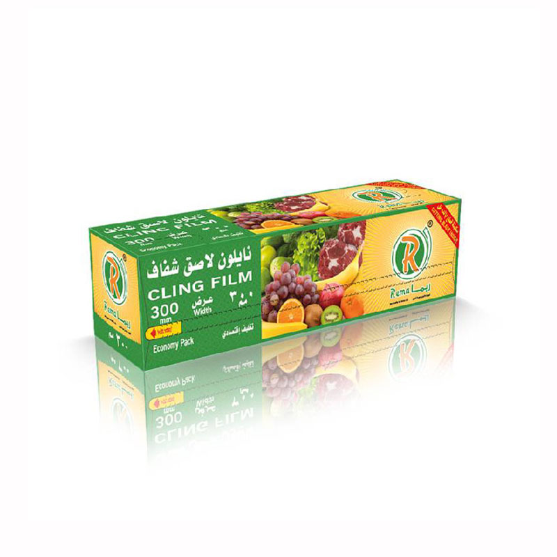 نايلون لاصق شفاف من ريما | عرض 300 ملم – كرتون يحتوي على 6 حزم، كل حزمة تضم رول واحد (الإجمالي 6 رول)