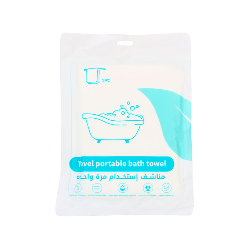 منشفة استحمام مصممة للسفر والاستخدام لمرة واحدة | مقاس 70×140 سم، قماش سبانليص غير منسوج