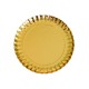 صحون حلا ورق مقوى مطلي باللون الذهبي | قطر 23 سم – حزمة 1 كجم