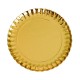 صحون حلا ورق مقوى مطلي باللون الذهبي | قطر 30 سم – كرتون 10 كجم
