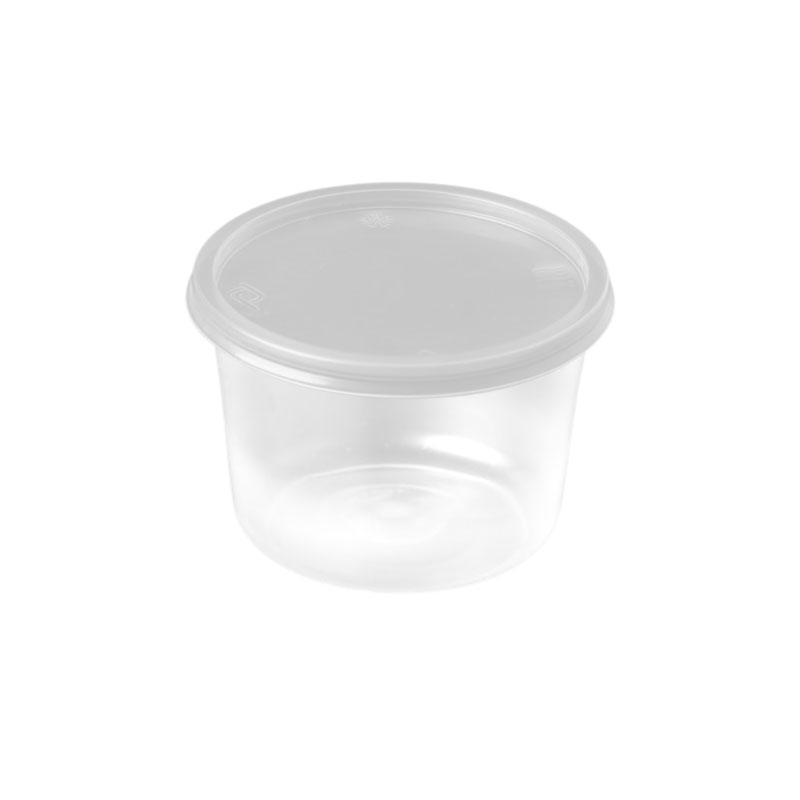 علب بلاستيك دائرية بغطاء شفاف 500 غ | قطر 10 سم × عمق 7 سم – كرتون يحتوي على نحو 1000 علبة