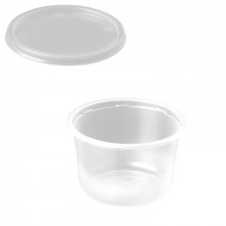 حزمة علب بلاستيك دائرية 500 غ – 50 علبة تقريبًا