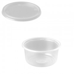 حزمة علب بلاستيك دائرية 350 غ – 50 علبة تقريبًا