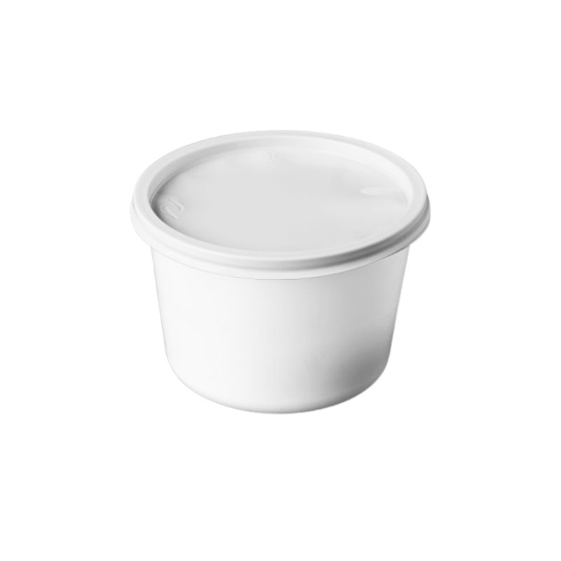 علب بلاستيك دائرية بيضاء بغطاء أبيض 500 غ | قطر 10 سم × عمق 8 سم – كرتون يحتوي على 20 حزمة، كل حزمة 50 علبة (المجموع 1000 علبة)