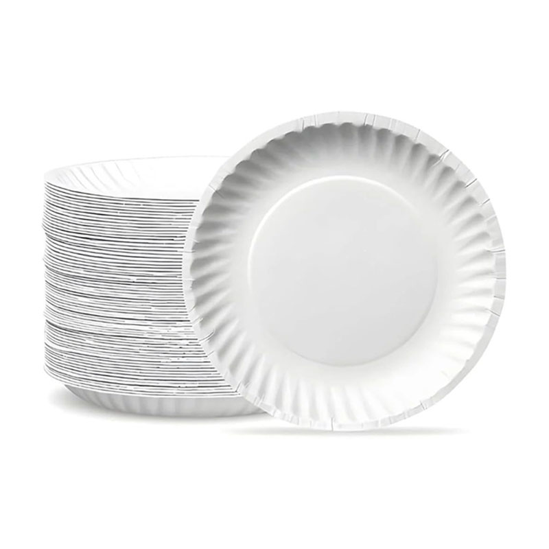 اطباق ورقية آمنة للميكروويف 7 انش | حزمة تحتوي على 100 طبق