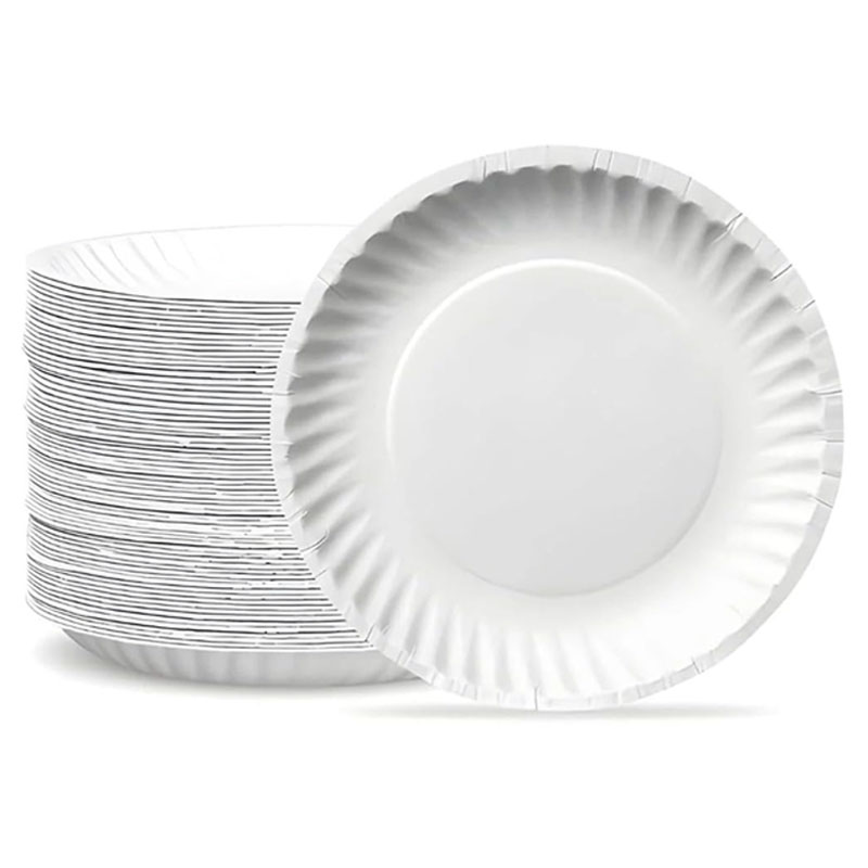 أطباق ورقية آمنة للميكروويف 9 انش | كرتون يحتوي على 12 حزمة × 100 طبق = 1200 طبق