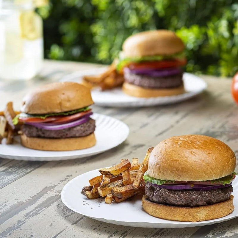 أطباق ورقية آمنة للميكروويف 9 انش | حزمة تحتوي على 100 طبق