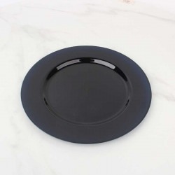 حزمة صحون بلاستيك اسود قطر 23 سم – 4 صحون