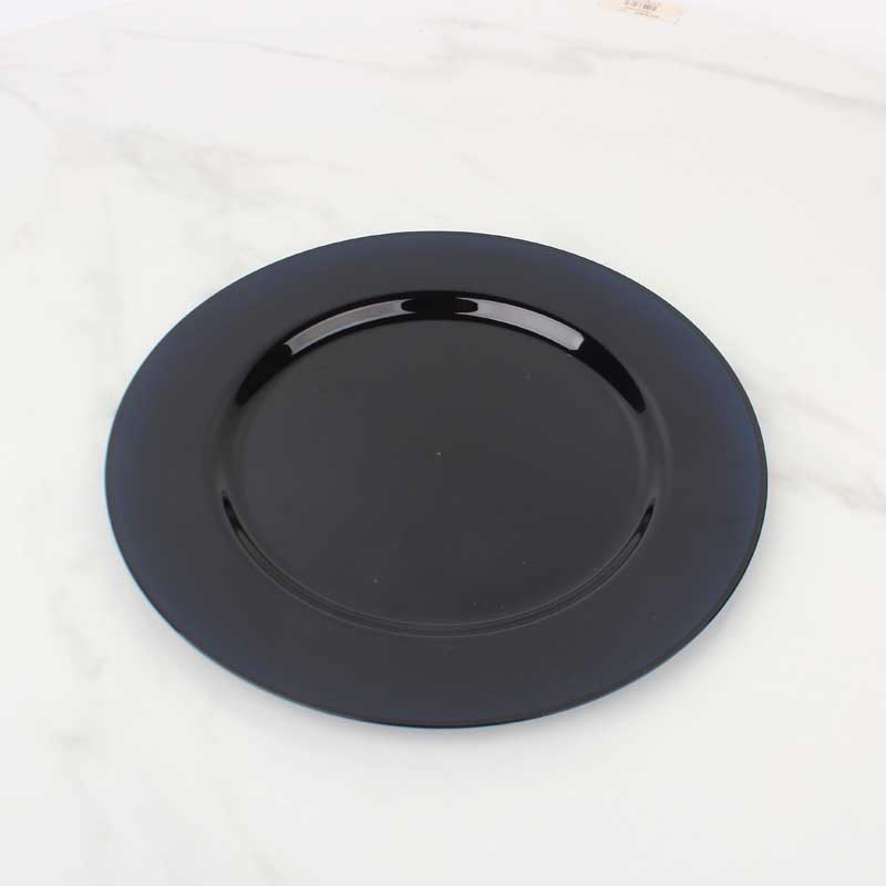 حزمة صحون بلاستيك اسود قطر 23 سم – 4 صحون