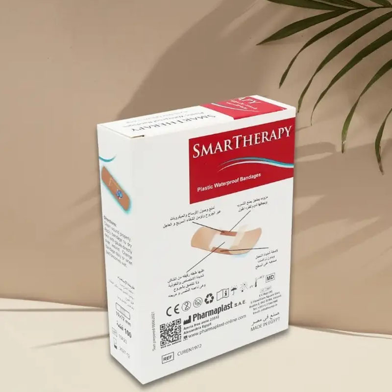 سمارت ثيرابي – ضمادات بلاستيكية مقاومة للماء 19×72 مم | عبوة 100 قطعة
