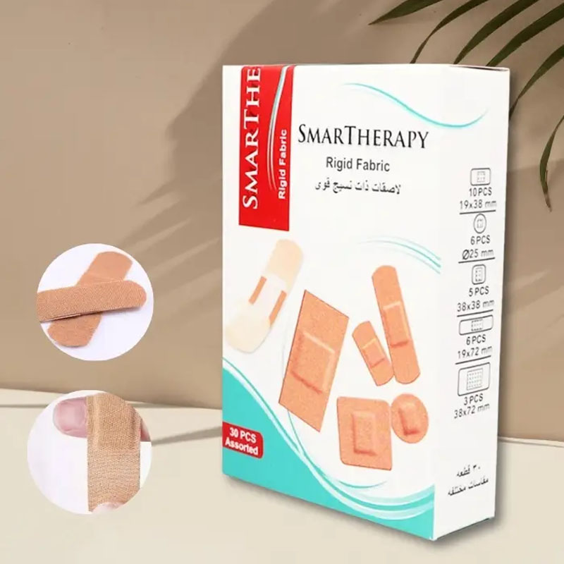 سمارت ثيرابي – لاصقات نسيجية قوية للجروح | عبوة 30 قطعة بمقاسات متنوعة