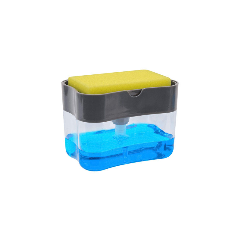 موزع صابون وغسالة إسفنجة بيد واحدة بسعة 385 مل