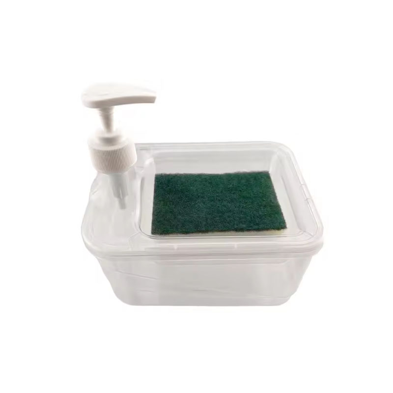 هاندي – موزع صابون يدوي 750 مل مزود بحامل وإسفنجة قابلة للتخزين والتبديل