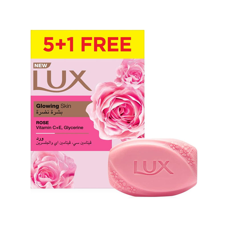 لوكس صابون قالب الورد “بشرة نضرة” | 75 جم × 6 قطع (5+1 مجاناً)