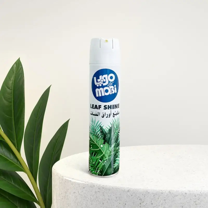 ملمع أوراق النباتات من موبي | 400 مل – لمعان وحماية لأوراق الزينة