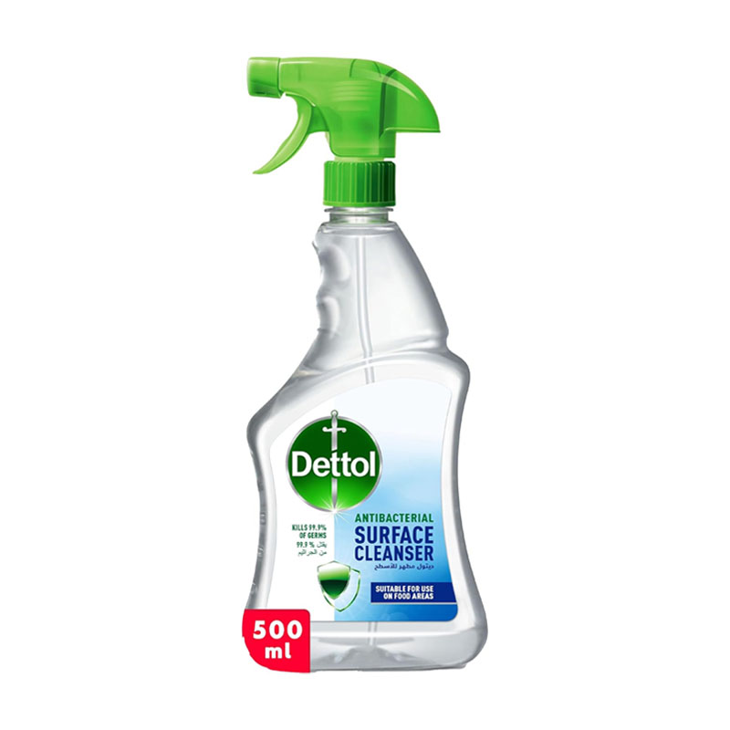 ديتول بخاخ منظف الأسطح بفعالية معقمة | 500 مل – يقتل 99.9% من الجراثيم دون مبيضات