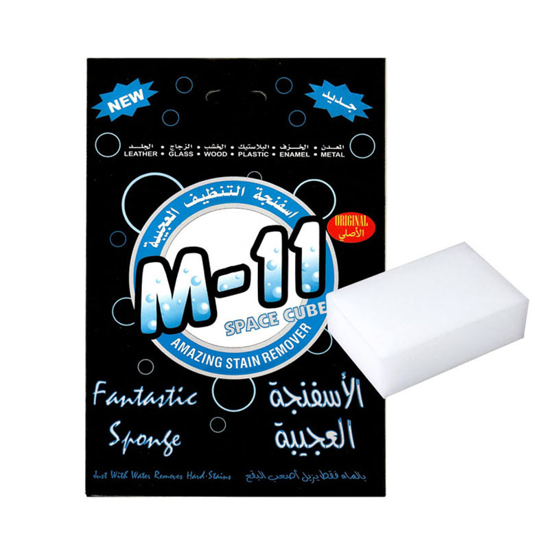اسفنجة التنظيف العجيبة الأصلية M‑11 بالماء فقط | مقاس 8×3×11 سم